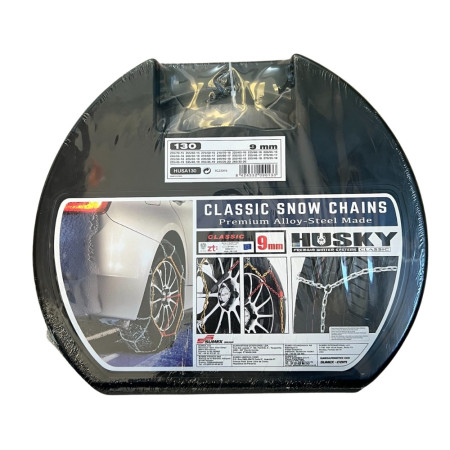 Chaînes Neige HUSKY Advance 9mm KN130 – Acier Renforcé, Motif en D, Compatibles ABS, Montage Facile, Certifiées EN16662-1
