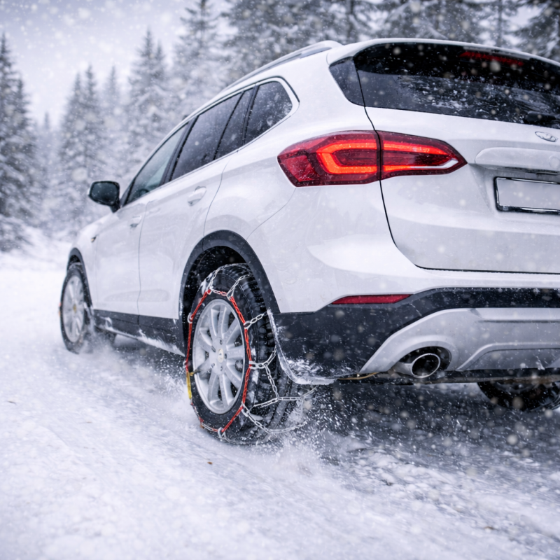 Chaînes Neige HUSKY PROFESSIONAL 16mm – Haute Adhérence Anneaux en D, Véhicules Lourds 4x4 SUV, TÜV GS O-NORM, Sac de Transport