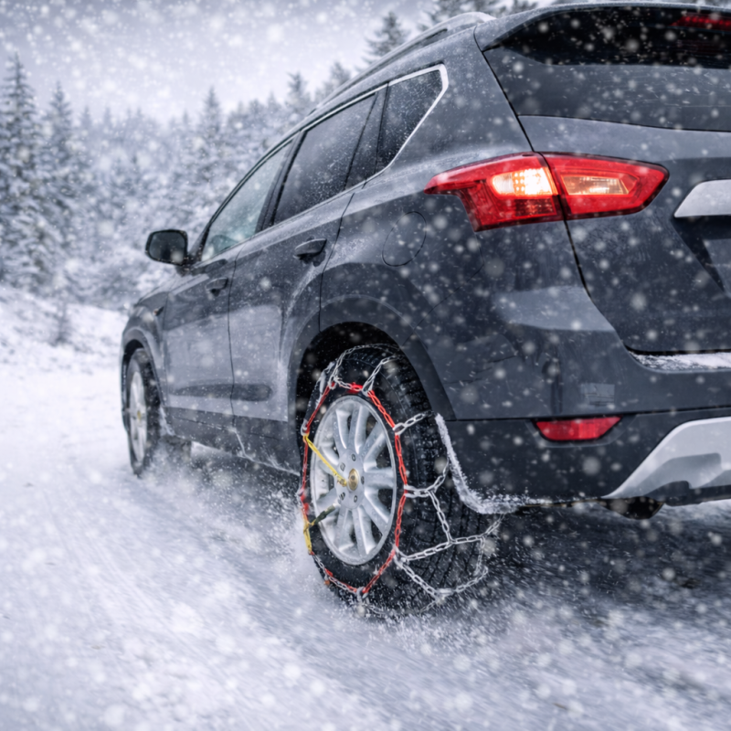 Chaînes Neige HUSKY PROFESSIONAL 16mm – Haute Adhérence Anneaux en D, Véhicules Lourds 4x4 SUV, TÜV GS O-NORM, Sac de Transport