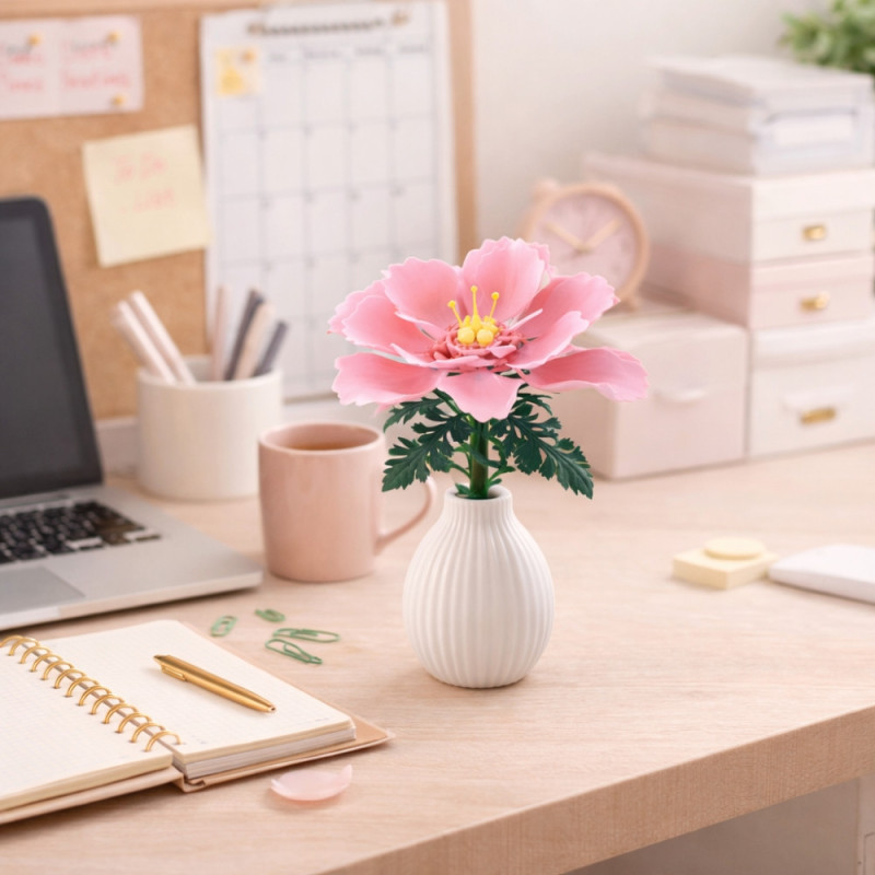 Pivoine Décorative à Construire en Briques – Fleur DIY 74 Pièces, Décoration Intérieure Originale à Exposer