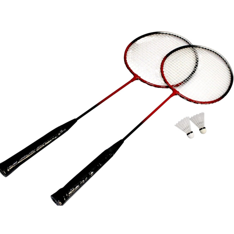 Set de Badminton Complet 2 Joueurs avec Malette de Transport - Filet 3M, 2 Raquettes Métal, 2 Volants pour Jeux Extérieur