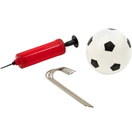 Lot de 2 Cages de Foot Pop-Up avec Sac de Transport – Mini Ballon & Pompe à Main Inclus, 4 Piquets - 60x40x40cm