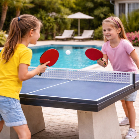 Set Ping Pong 2 Raquettes et 2 Balles avec Housse de Transport