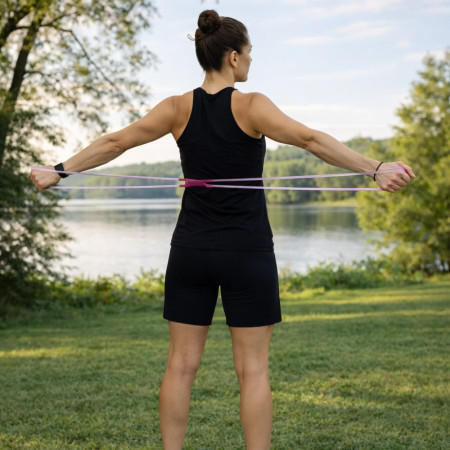 Élastique Extenseur en 8 Yoga et Pilates Résistance 10 kg – TPE, Entraînement Souple, Fitness & Étirements, Couleur Aléatoire