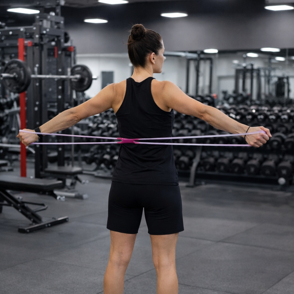 Élastique Extenseur en 8 Yoga et Pilates Résistance 10 kg – TPE, Entraînement Souple, Fitness & Étirements, Couleur Aléatoire