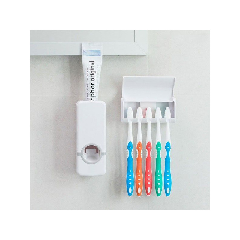 Distributeur de Dentifrice avec Porte Brosse à Dents