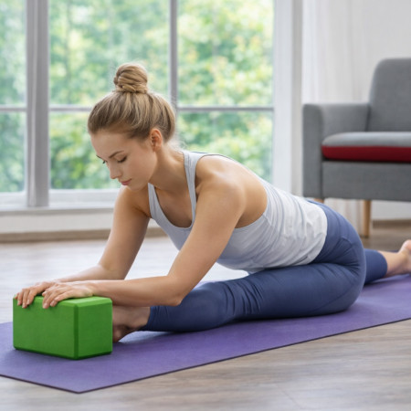 Lot de 2 Briques de Yoga et Pilates en Mousse EVA – Couleur Aléatoire – 23x15x7,5 cm – Stabilité et Confort