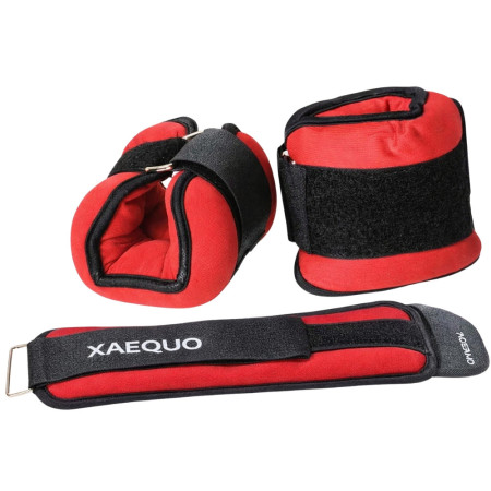 Set de 2 Bandes Lestées Ajustables 0,5 kg – Poignets ou Chevilles, Fermeture Scratch, Entraînement Fitness et Renforcement