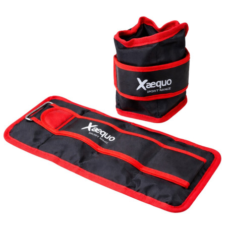 Set de 2 Bandes Lestées Ajustables 1 kg – Poignets ou Chevilles, Fermeture Scratch, Entraînement Fitness et Renforcement