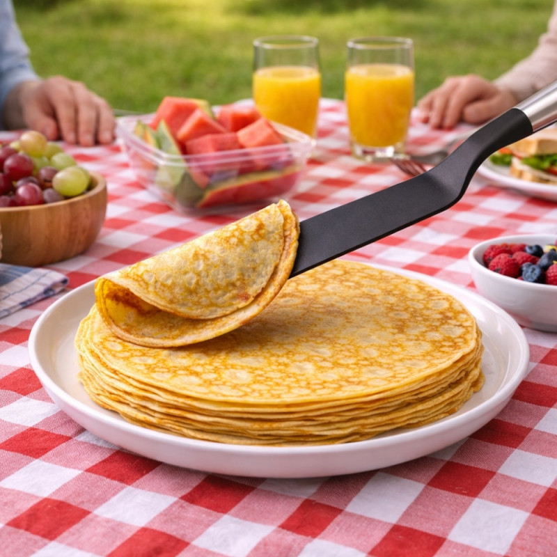 Spatule à Crêpes 30 cm – Idéale pour Retourner et Étaler, Pâtisserie et Cuisine, Prise en Main Confortable