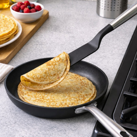 Spatule à Crêpes 30 cm – Idéale pour Retourner et Étaler, Pâtisserie et Cuisine, Prise en Main Confortable