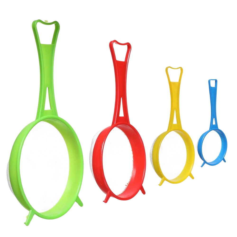 Set de 4 Tamis à Farine Colorés – Tailles Différentes, Tamisage Fin pour Pâtisserie, Cuisine et Desserts