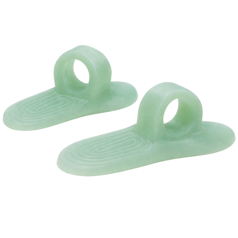 Paire de Coussinets pour Orteils MENTHOGEL – SEBS Souple et Flexible, Amorti, Boucle de Maintien, Menthe Fraîche