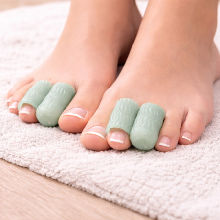 Paire de Protèges-Orteils MENTHOGEL – SEBS Souple, Confort Longue Durée, Réduit Frottements, Odeur Menthe Fraîche