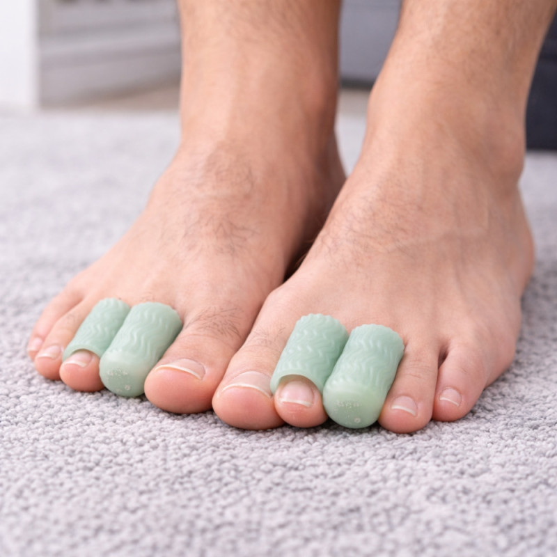 Paire de Protèges-Orteils MENTHOGEL – SEBS Souple, Confort Longue Durée, Réduit Frottements, Odeur Menthe Fraîche