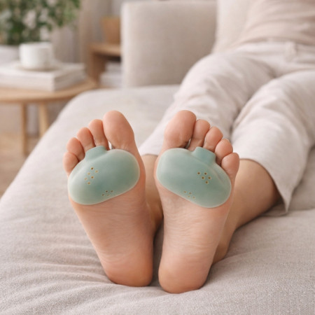 Paire de Coussinets Plantaires Avant du Pied MENTHOGEL® – SEBS Souple et Flexible, Amorti Confortable, Menthe Fraîche