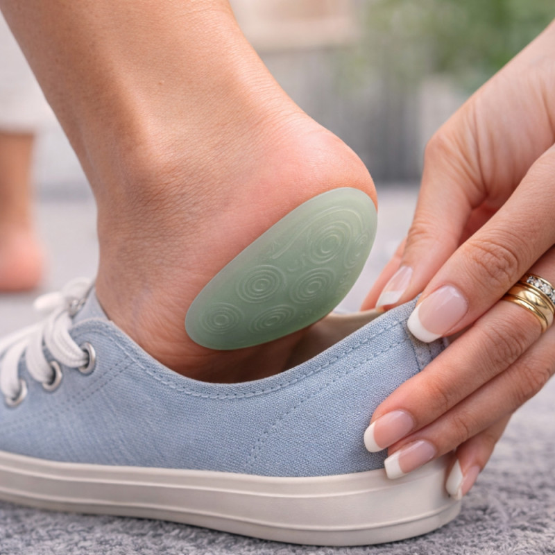 Paire de Protèges-Talons MENTHOGEL – SEBS Souple, Confort Longue Durée, Amorti Chocs et Frottements, Odeur Menthe Fraîche