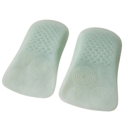 Paire de Demies-Semelles Confort MENTHOGEL – SEBS Souple, Anti-Chocs, Massage Voûte Plantaire, Longue Durée, Odeur Menthe