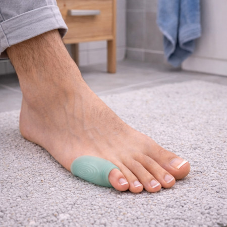 Paire de Protèges Oignons Petit Orteil MENTHOGEL® – SEBS Souple, Anti-Frottement, Confort Longue Durée, Odeur Menthe Fraîche