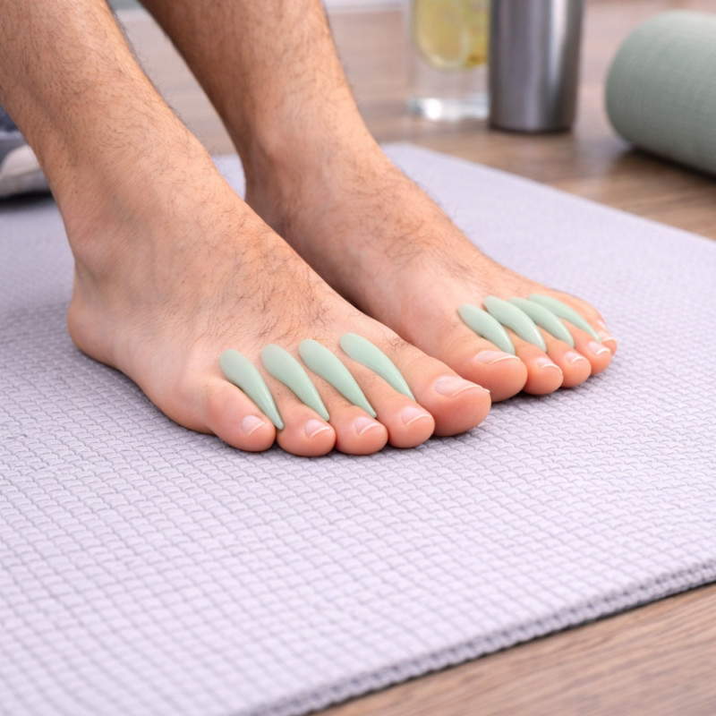 Set de 4 Séparateurs d’Orteils MENTHOGEL (2 Tailles) – SEBS Souple, Anti-Frottements, Confort Marche, Odeur Menthe Fraîche