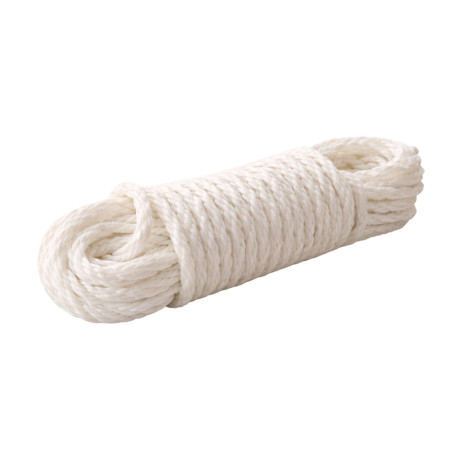 Corde Blanche Polypropylène Diamètre 12 mm Longueur 10M en Écheveau – Fil Retordu Anti-UV pour Usage Bricolage et Extérieur
