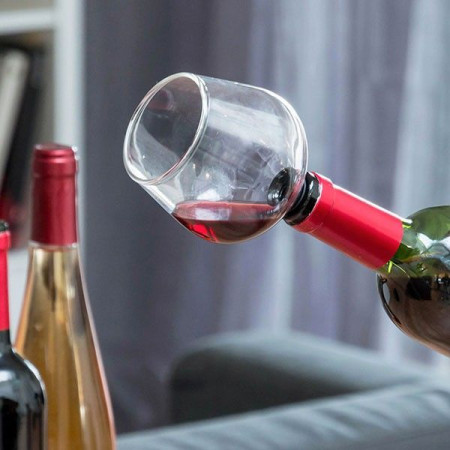 Bouchon de Bouteilles en Forme Verre de Vin