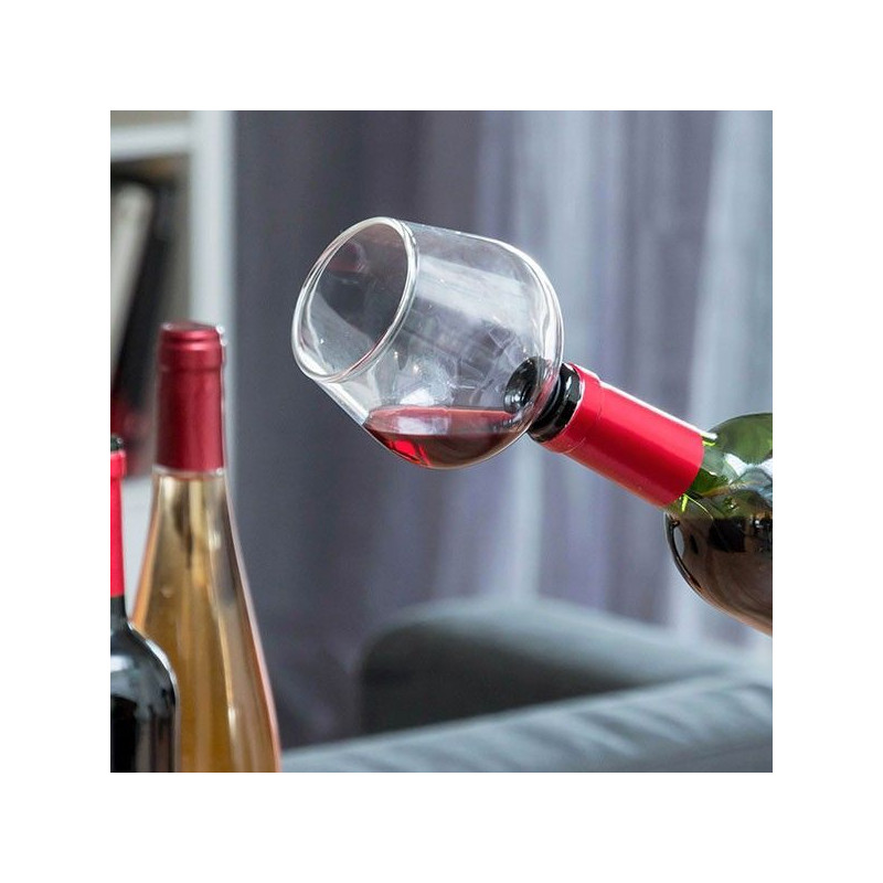 Bouchon de Bouteilles en Forme Verre de Vin