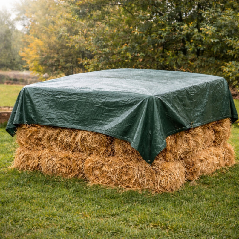 Bâche à Bois Tissée 1,5 x 6 m – 60g/m² – Polyéthylène Double Face, Coins Renforcés et Œillets Métalliques