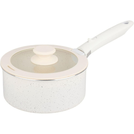 Sitram 716977 Batterie 10 pcs aluminium blanc céramique sans PFAS, 2 poêles, 2 casseroles, sauteuse, tous feux induction