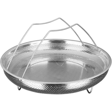 Sitram 716946 Sauteuse cocotte 6-en-1 Ø28 cm fonte aluminium effet pierre sans PFOA, vapeur, rôtissoire, induction & four
