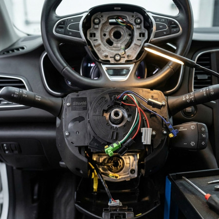 Contacteur tournant 15 pôles pour Renault Mégane II – OEM 8200216444 / 8200216459