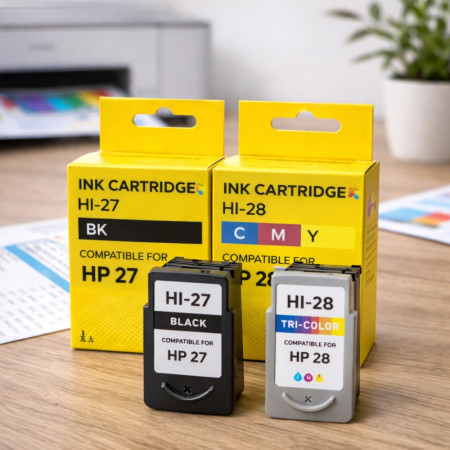 Cartouches Compatibles HP 27 28 Imprimantes Deskjet 3300 à 3847 & OfficeJet 4210 à J5520 & PSC 1100 à 2215