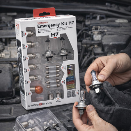 Coffret Complet d’Ampoules Auto H7 55W avec 18 Ampoules et 12 Fusibles – Kit de Remplacement Indispensable pour Véhicule