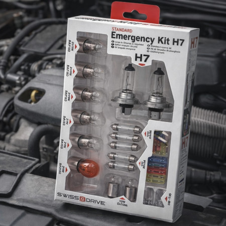 Coffret Complet d’Ampoules Auto H7 55W avec 18 Ampoules et 12 Fusibles – Kit de Remplacement Indispensable pour Véhicule