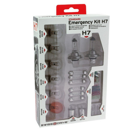 Coffret Complet d’Ampoules Auto H7 55W avec 18 Ampoules et 12 Fusibles – Kit de Remplacement Indispensable pour Véhicule