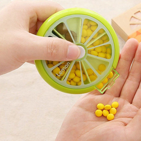 PilBox Pill Box Pilulier Semainier Agrume 7 Jours