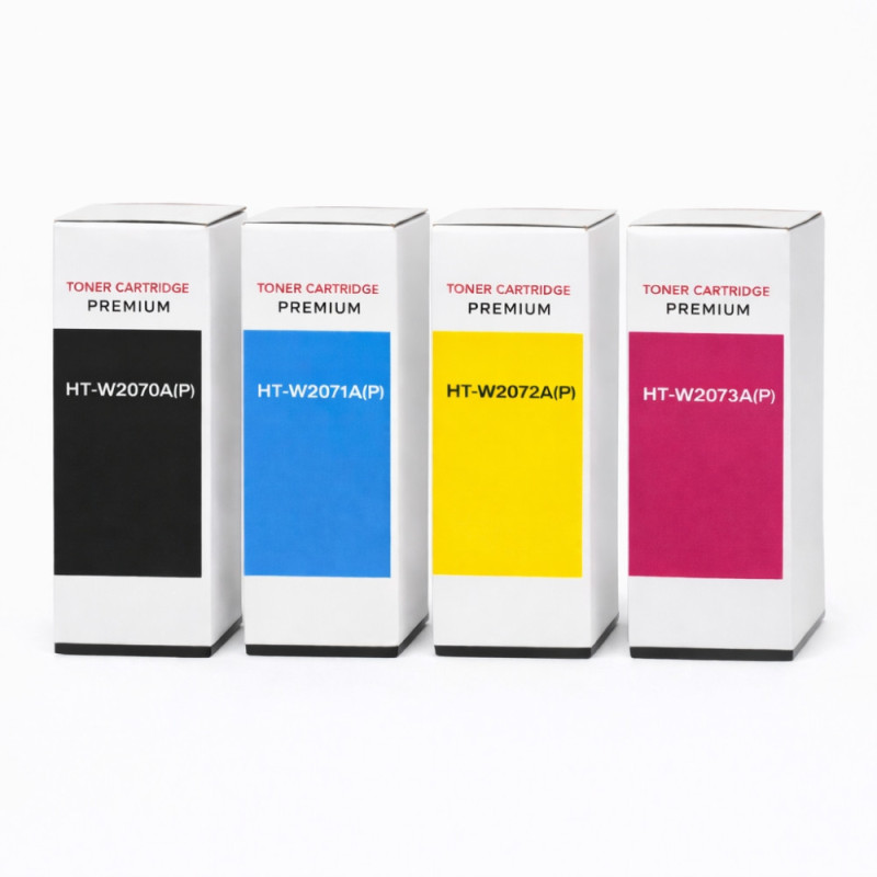 Pack de 4 Toners Compatibles HP 117A W2070A pour ColorLaser 150a/150nw et MFP 178nw, 178nwg, 179fnw, 179fwg