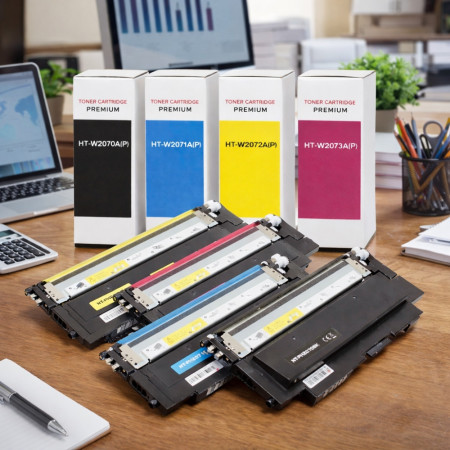 Pack de 4 Toners Compatibles HP 117A W2070A pour ColorLaser 150a/150nw et MFP 178nw, 178nwg, 179fnw, 179fwg