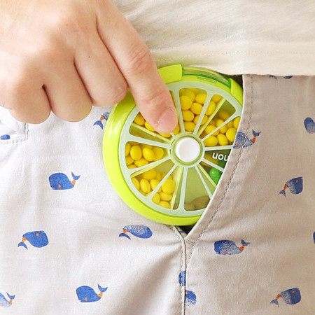 PilBox Pill Box Pilulier Semainier Agrume 7 Jours