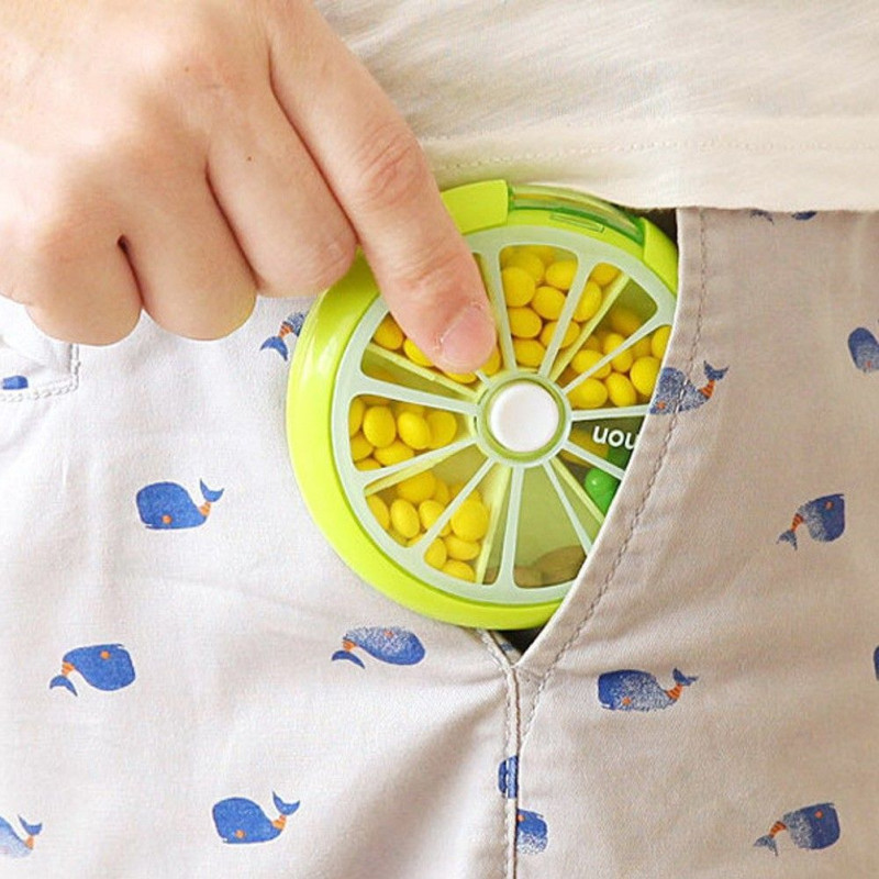 PilBox Pill Box Pilulier Semainier Agrume 7 Jours