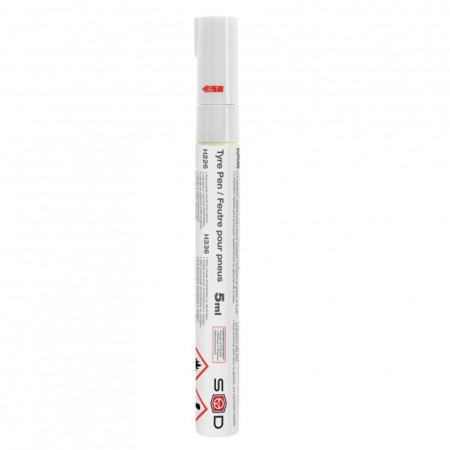 Stylo à Pneus Blanc 5 ml – Marqueur Spécial Pneus Auto et Moto pour Souligner les Lettres et Look Sportif