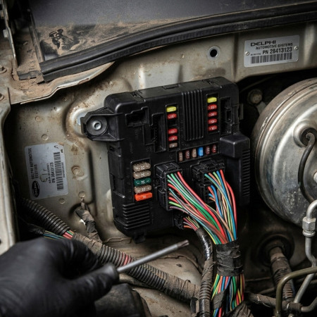 Boîte à Fusibles Moteur 65 Pôles pour Renault Mégane 2 et Scénic 2 – OEM 8200306033 / 8200306032