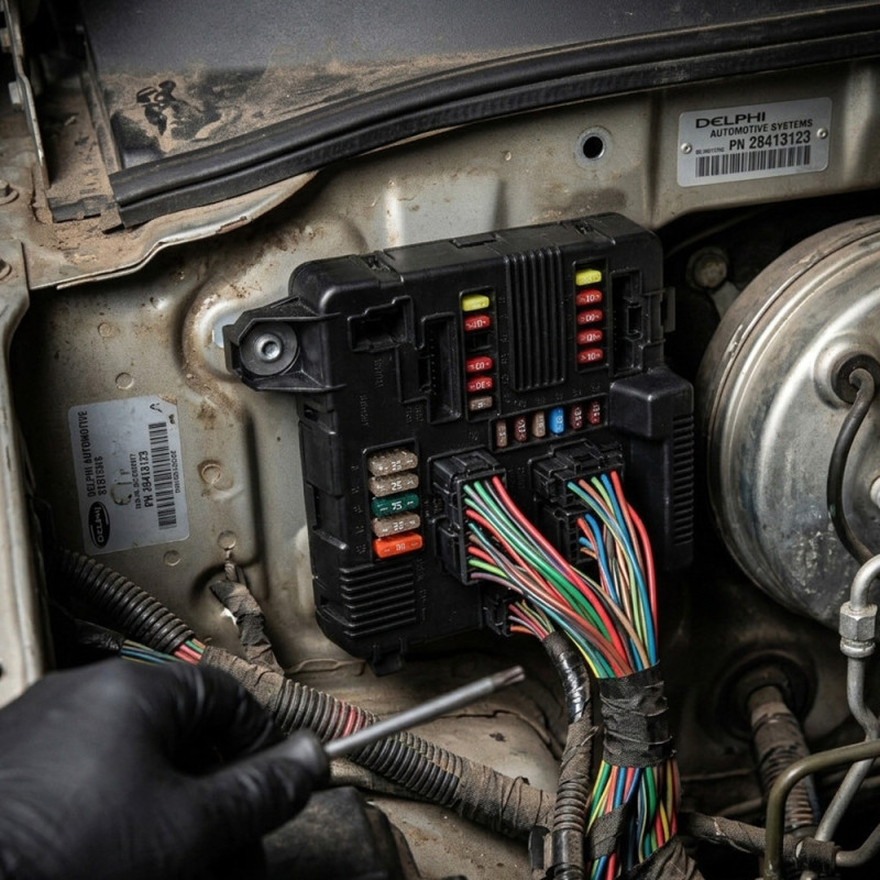 Boîte à Fusibles Moteur 65 Pôles pour Renault Mégane 2 et Scénic 2 – OEM 8200306033 / 8200306032