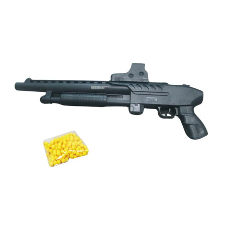 Fusil à Pompe à Billes 44 cm – Réplique Ludique 0,25 J avec 18 Billes