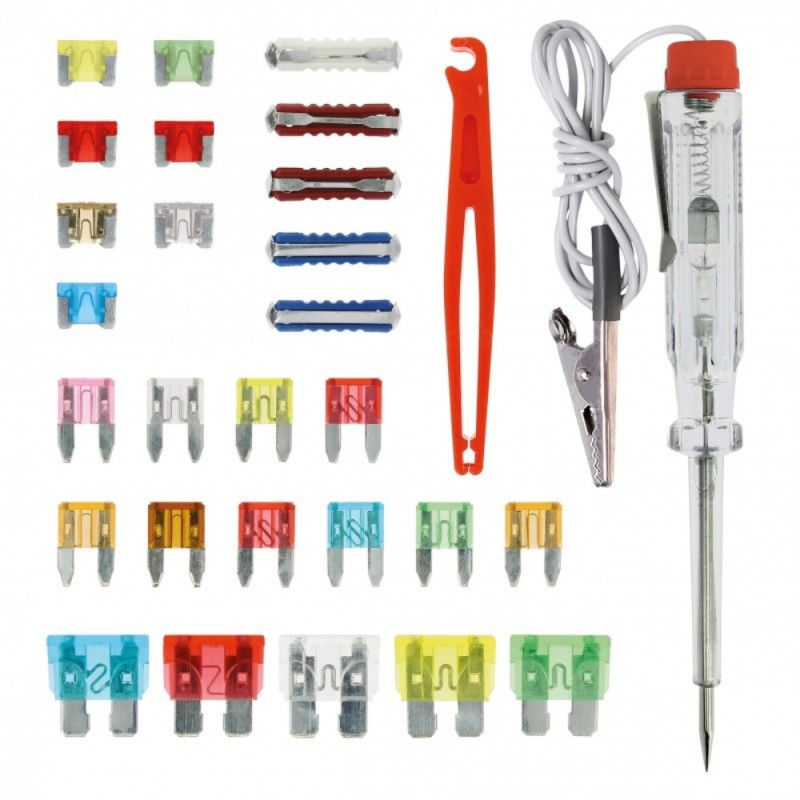 Coffret Complet d’Ampoules Auto H7 55W avec 18 Ampoules et 12 Fusibles – Kit de Remplacement Indispensable pour Véhicule
