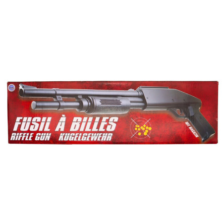 Fusil à Pompe Lance-Billes 57 cm – Réplique Ludique 0.38 J avec 18 Billes