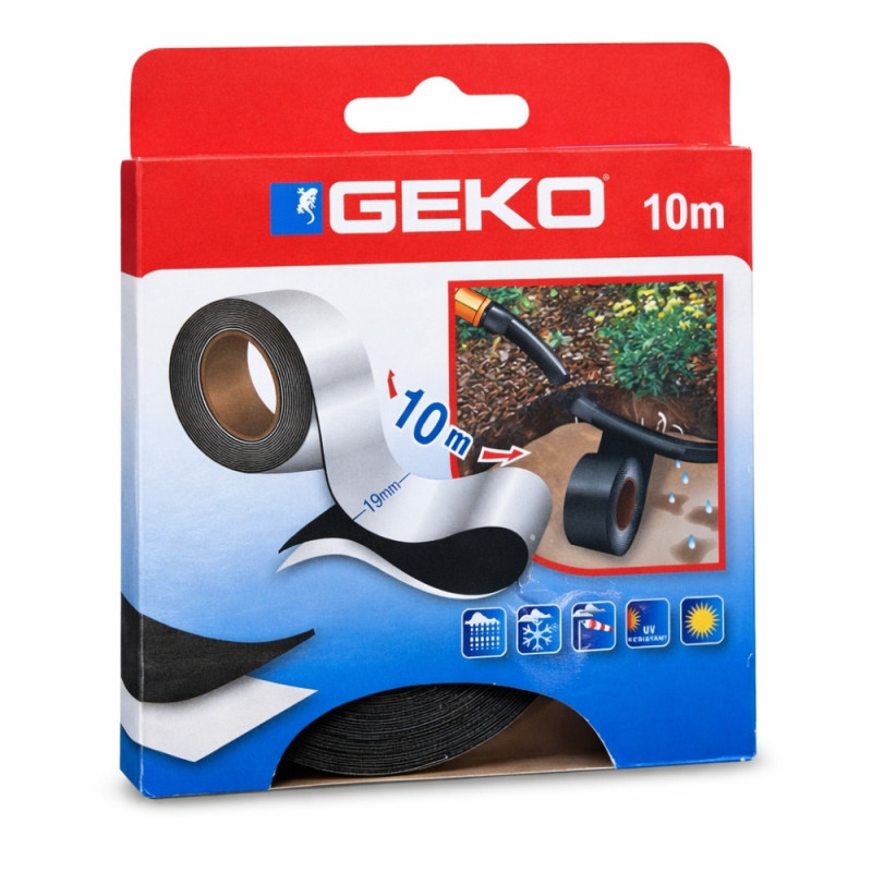 Ruban Auto-Amalgamant GEKO 19 mm x 10 m Étanche et Résistant UV et Chaleur – Isolation et Réparation Câbles, Tuyaux...