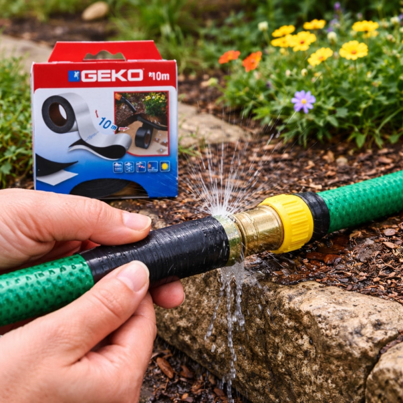 Ruban Auto-Amalgamant GEKO 19 mm x 10 m Étanche et Résistant UV et Chaleur – Isolation et Réparation Câbles, Tuyaux...
