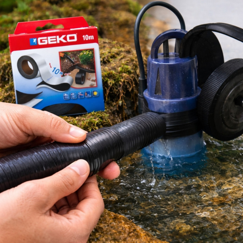 Ruban Auto-Amalgamant GEKO 19 mm x 10 m Étanche et Résistant UV et Chaleur – Isolation et Réparation Câbles, Tuyaux...