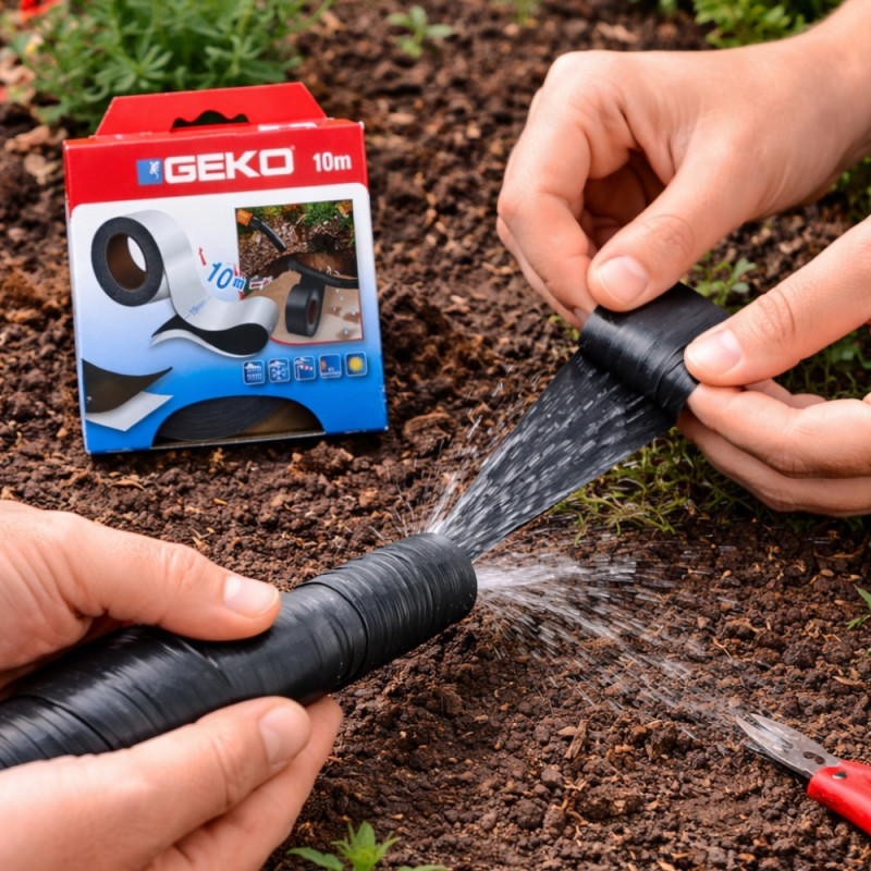 Ruban Auto-Amalgamant GEKO 19 mm x 10 m Étanche et Résistant UV et Chaleur – Isolation et Réparation Câbles, Tuyaux...